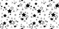 Stars. Seamless pattern. Starry background for packaging, textile and wrapping paper design. Royalty Free Stock Photo